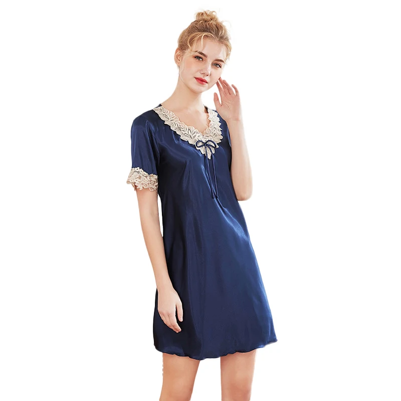 

Original Factory Whole Sale Sexy Satin Silk Women's Sleepwear