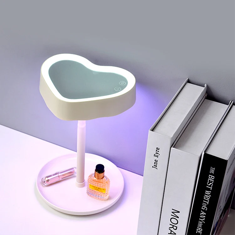 

Folding Abs 1200Mah Battery Led Dimmable Lights Table Top Mirror