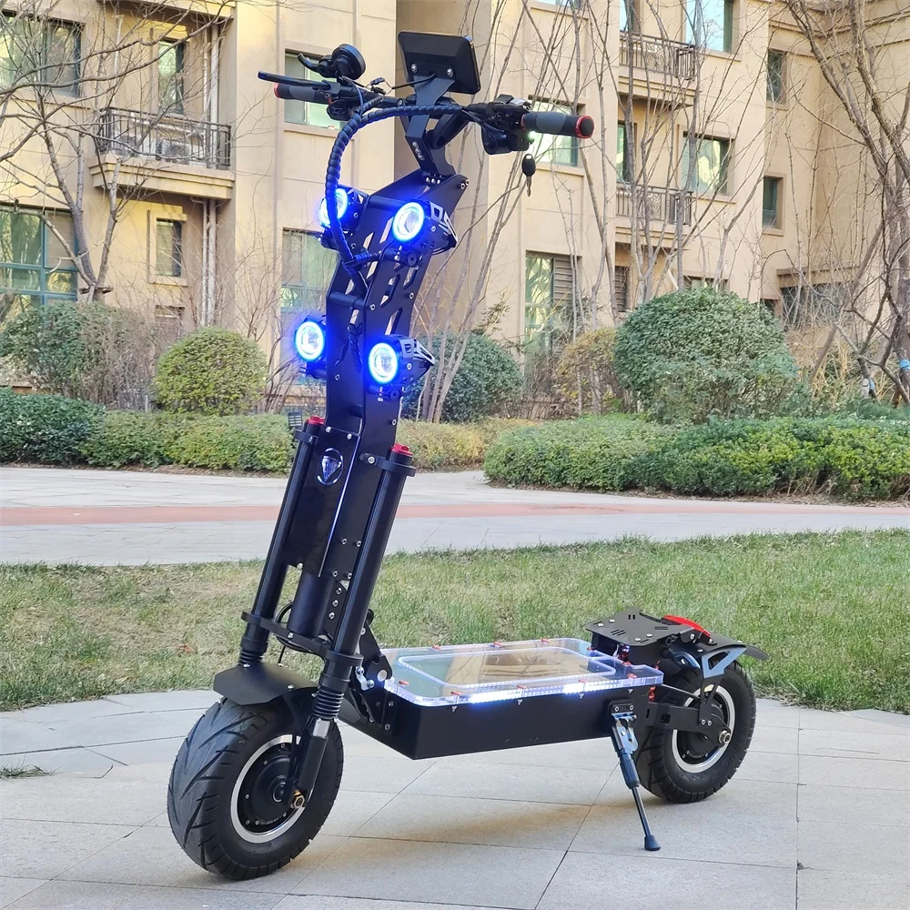 

8400W 45AH 60V High speed e scooter electric scooters dual motor foldable for adult 13inch with seat, Black