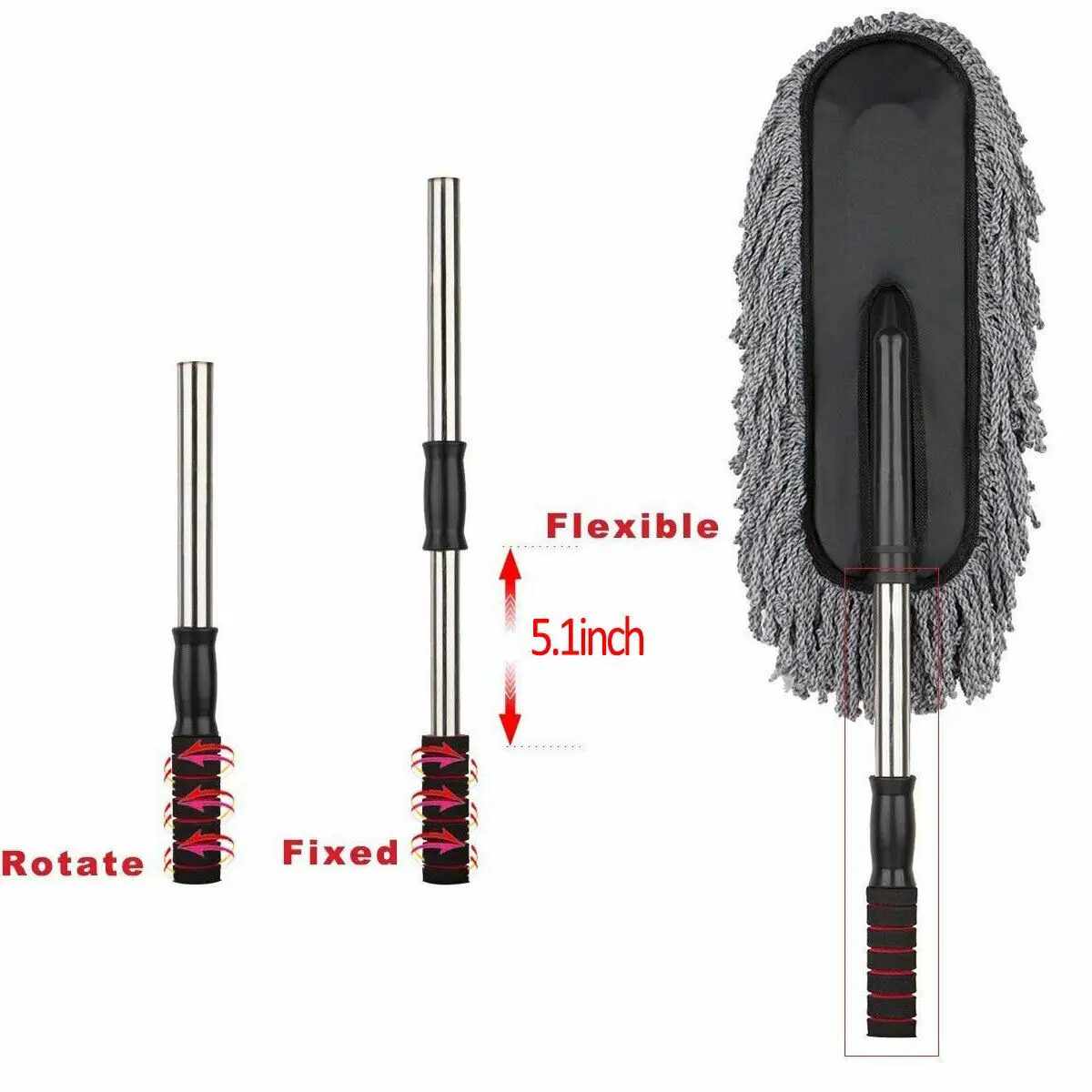 

Long handle car cleaning brush soft microfiber car duster with EVA comfortable handle