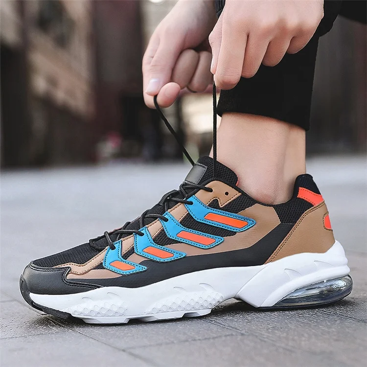 

2021 New Style Soft Outsole New Sport Breathable Sneakers Lace Up Men's Shoes Breathable Casual Running Shoes, Picture