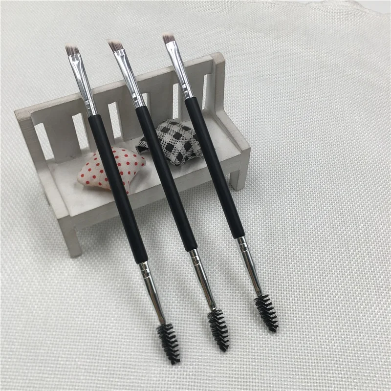 

Professional Long Handle Double-sided Eyebrow Brush Spiral Mascara Eyelash Brush Eye Makeup Brushes Custom Logo