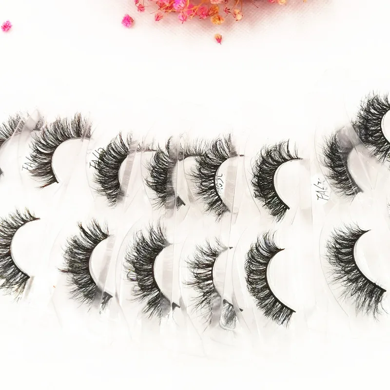 

Fluffy Eyelashes 20mm Dramatic lashes Pack Faux Mink Thick Curly 3d Handmade Soft Strip False Eyelashes, Nature black