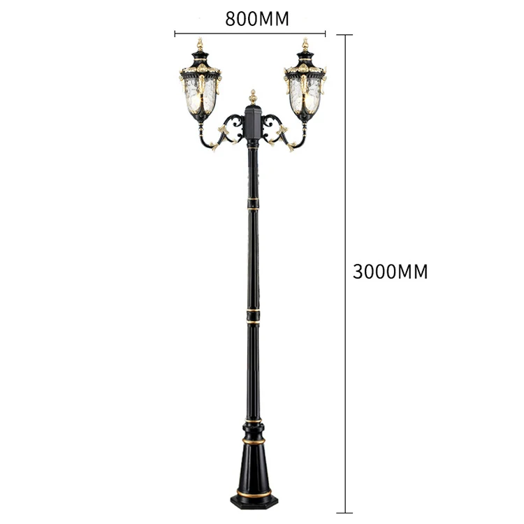 Factory hot selling vintage 2.5m-6m aluminum yard street garden pole light
