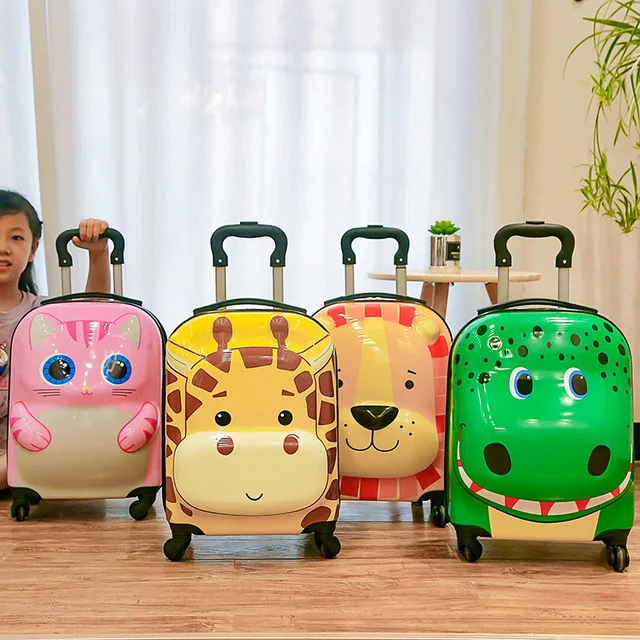 

Amazon Hot Sale Custom Design Kids Suitcase Travel Luggage Children Trolley School Bag Travel Smart Luggage Wheeled Suitcases, Multi-color