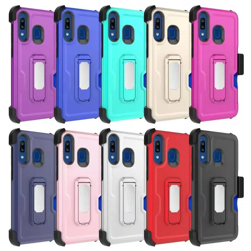 

Hybrid Cell Back Cover With Stand Kickstand Heavy Duty Phone Case For samsung a20 a30 a50, 6 colors