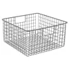Household Decor Metal Wire Shower Shampoo Bottle Holder , Bin Basket with Handles for Bathroom, Laundry Room, Closets