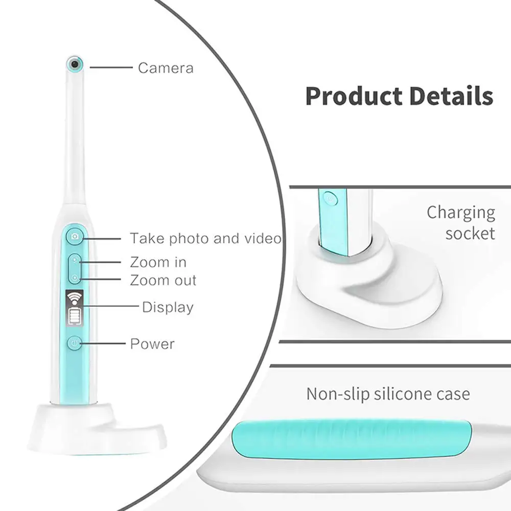 

wireless camera intraoral dental for teeth dental equipment, White with blue