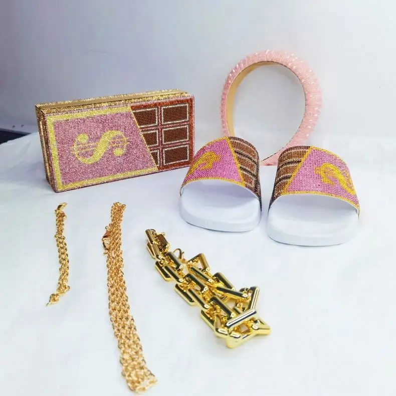 

HOT style PU leather bag fashion purse glitter wholesale and sandals set bags 2021 purses handbags, As pictured
