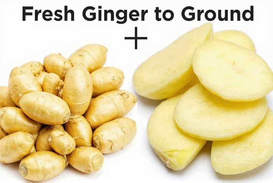 fresh ginger to ground
