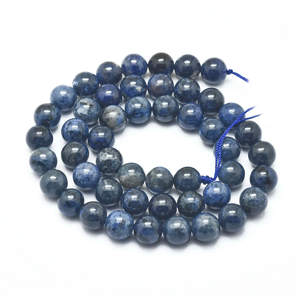 

Pandahall 8mm Natural Round Dumortierite Quartz Beads