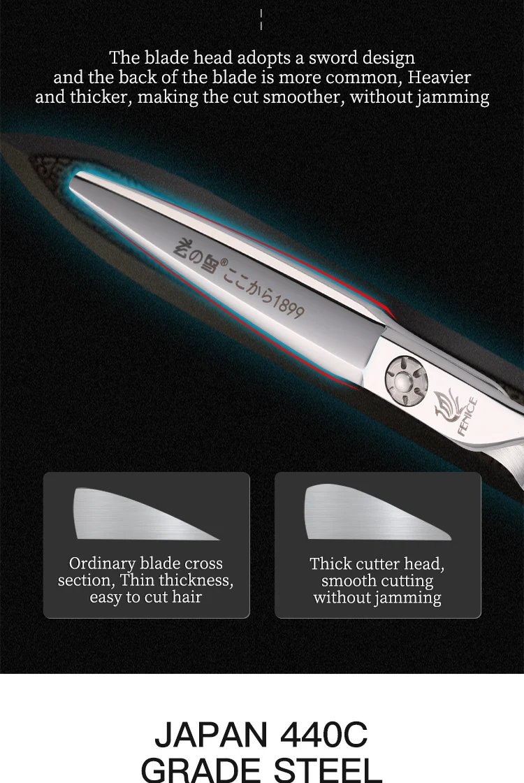 Japanese Stainless Steel Hairdressing Scissors Sets for Professional Cutting and Thinning