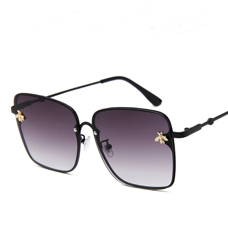 

Luxury fashion little bee sunglasses gradient lens shades sun glasses woman, Gold