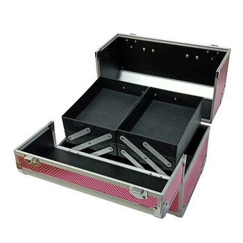 medium pink aluminium vanity case