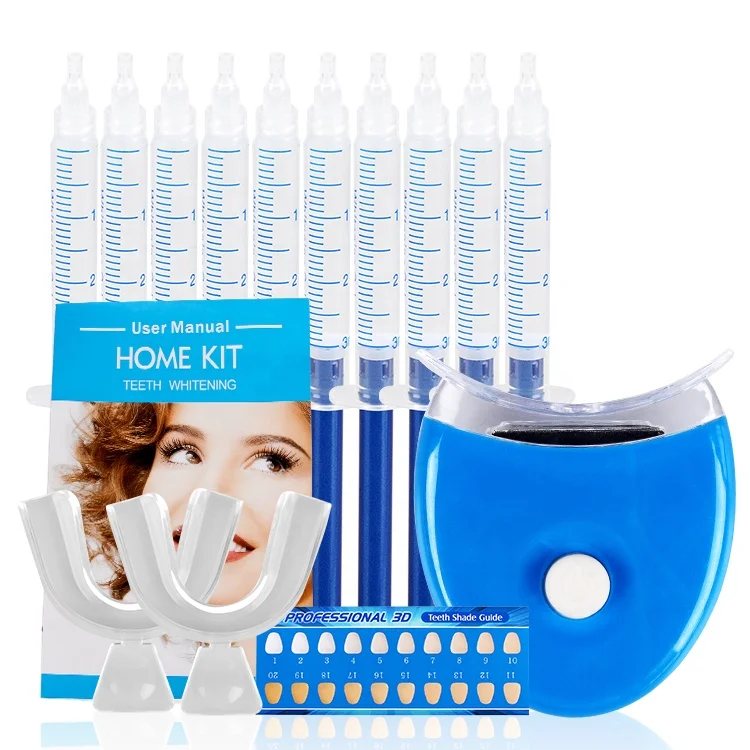 

smilekit Hot selling natural ingredients custom boxed teeth whitening kit, Blue white