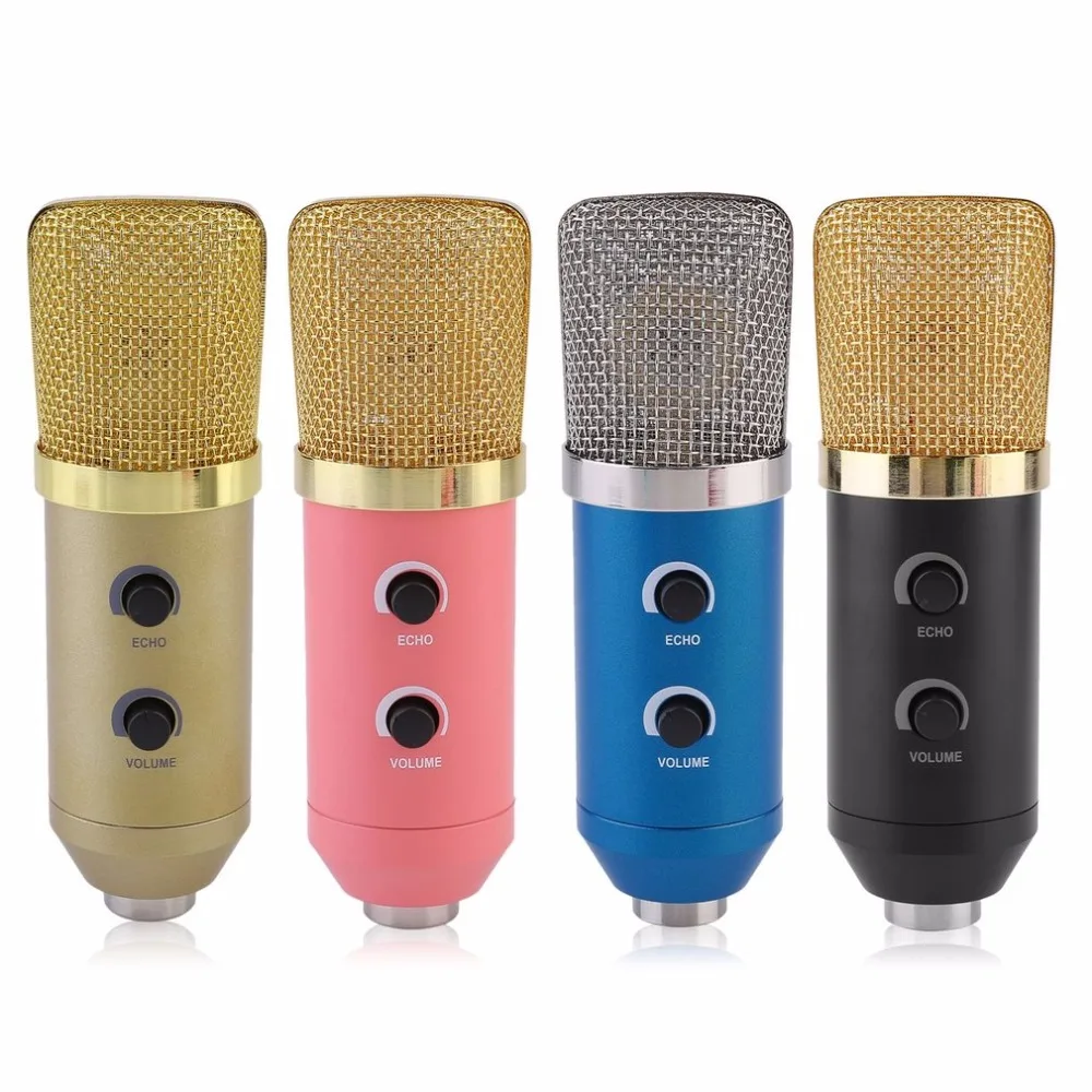 

GAM-100TL Condenser Sound Recording Speaking Speech Microphone Independent Audio Card usb Microphone With Tripod, Black, gold, pink, blue