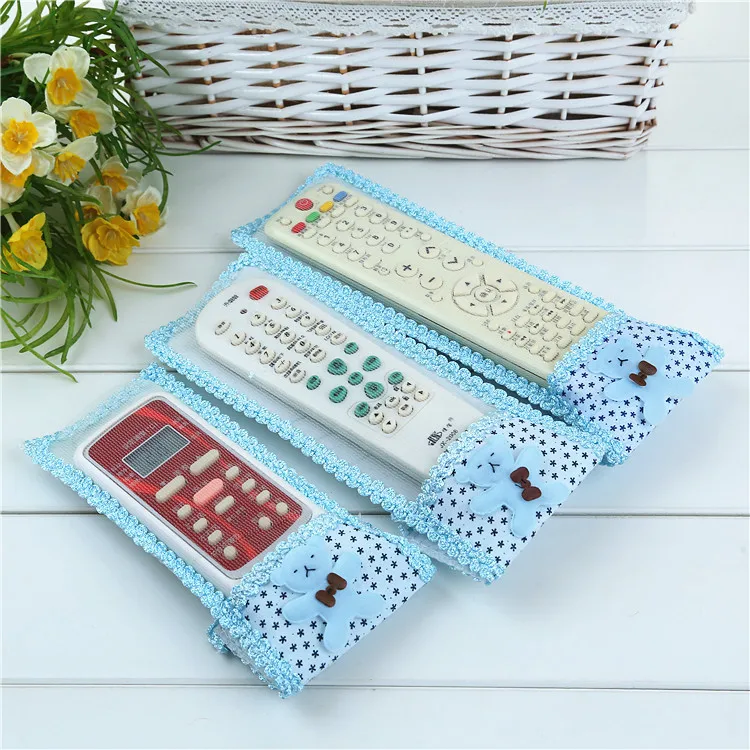 Fabric Lace Video TV Air Condition Remote control Protector Case Cover Waterproof Dust Bags