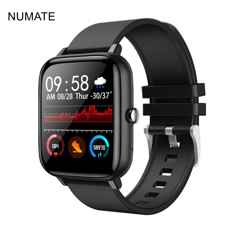 

NUMATE Men Smart Watch HD Screen Blood Oxygen Heart Rate Monitor Reloj Pulsera Inteligente Health Tracker Smart Watch Smartwatch, Black, pink, army green