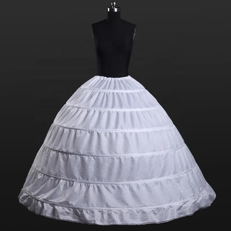 

High Quality Ball Gown Crinoline 6 Hoops Petticoat For Women Ball Dress