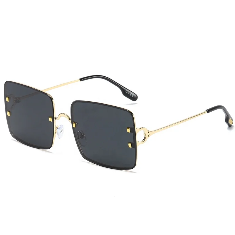 

New Design Eyewear Metal Frame Sun Glasses Square Shades Polarized Sunglasses Men Women, 6 colors for choose