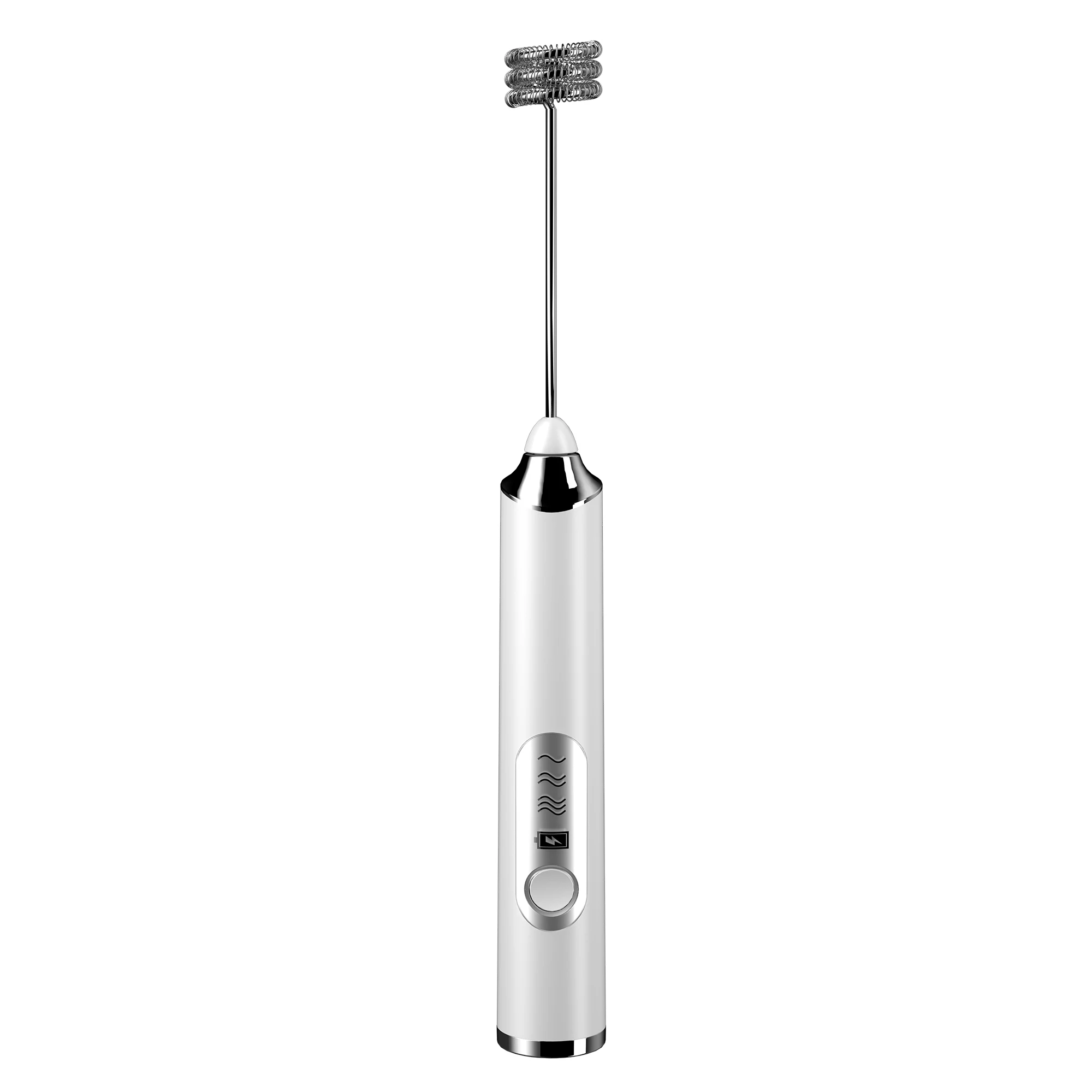 

Rechargeable Milk Frother Automatic Handheld Foam Maker Electric Milk Frother, Black,white,blue,red,green