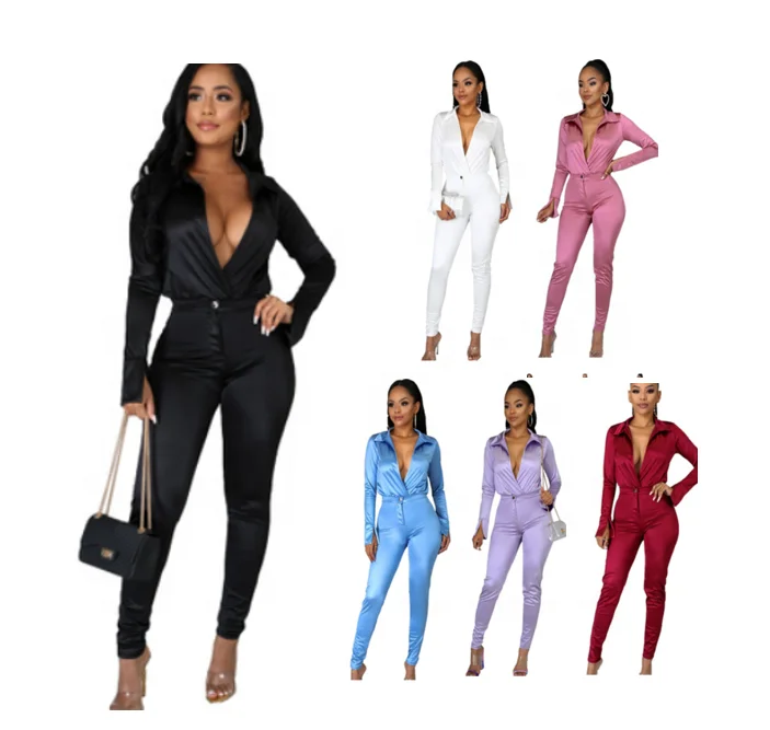 

Fall Women Clothing Rompers Bodysuit Top and Trouser 2 Piece Sexy Club Outfits Two Piece Set, Available