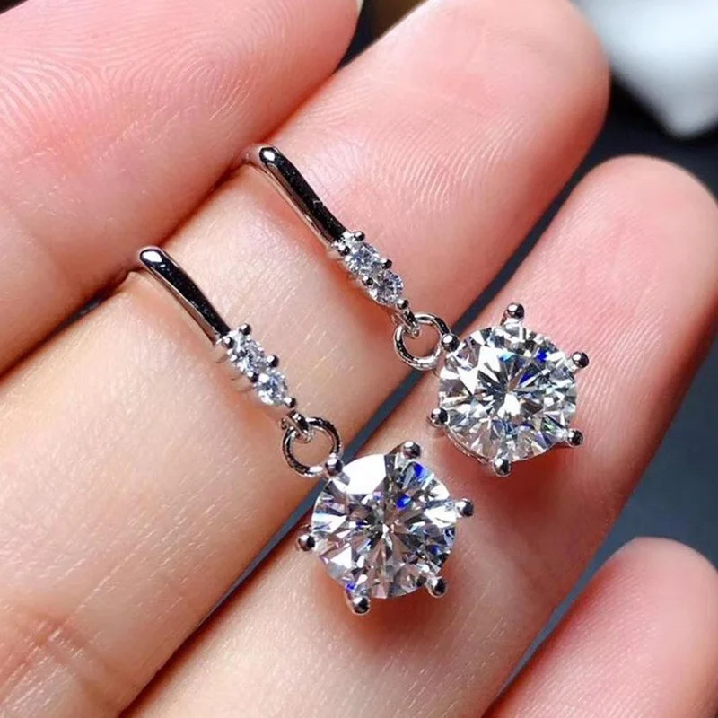 

Simple Design Hanging Earrings for Women Brilliant Cubic Zircon Crystal High Quality Female Accessories Fashion Jewelry, Picture shows