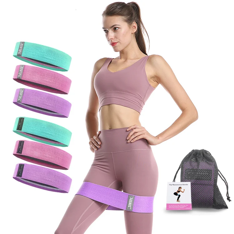 

Aolikes Elastic Fabric Hip Circle Booty Bands Workout Resistance Bands for body Exercise resistance bands