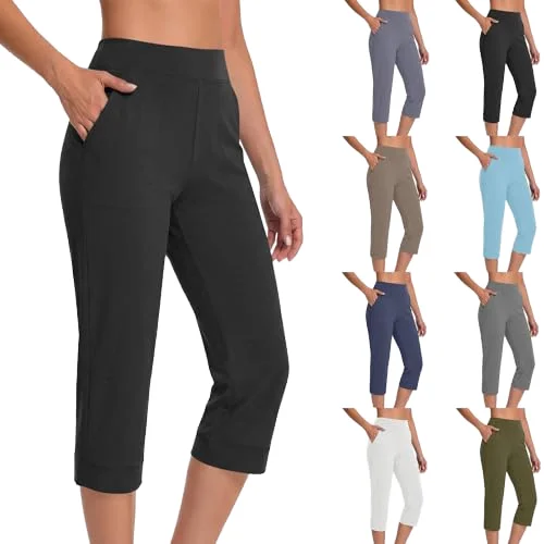 Seven分Four向弹力Breathable Yoga Pants