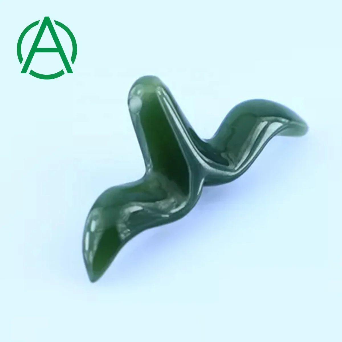 

ArthurGem Nep0040 Natural Canadian Nephrite Jade Carving Pendant Lucky Charm Fish Hook Pendant