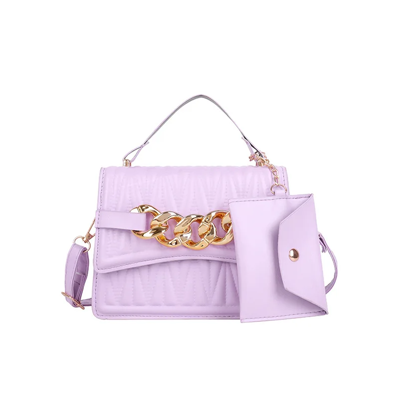 

Spring leisure one-shoulder crossbody bag fashion portable female bag chain decoration simple small square bag, Customized color