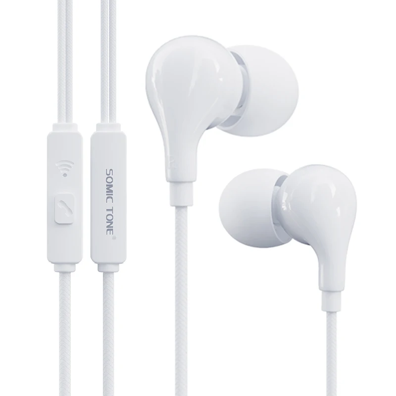 

Wired Earbuds Earphones Powerful Bass Headphones Lightweight Earbud Hi-Res Audio Comfort Fit