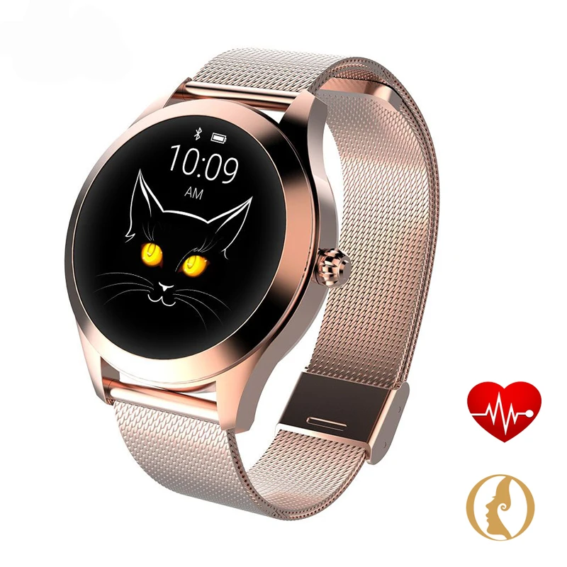 

IP68 Waterproof Smart Watch Women Lovely Bracelet Heart Rate Monitor Sleep Monitoring KW10 Smartwatch for IOS Android