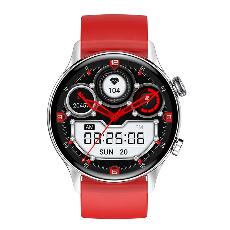 

Vositone Smart Watch Round Screen VO468 Men Women Heart Rate Blood Pressure Smart Watch Ios Android, Black blue pink