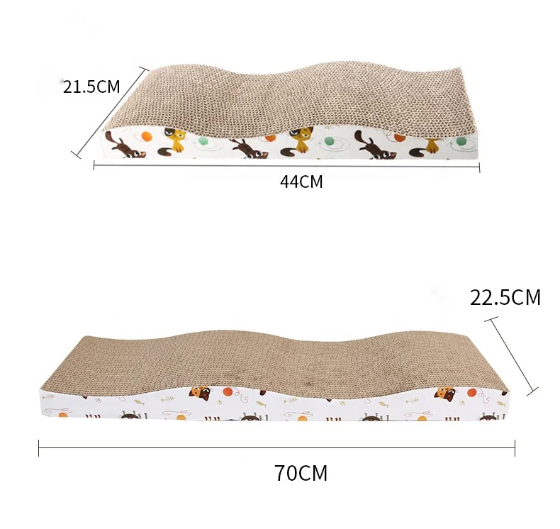 

Eco-friendly Corrugated Paper Durable Wave Design Corrugated Scratching Pad Cat Scratcher