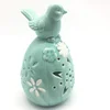 Hot sale green ceramic eggs easter with ceramic bird