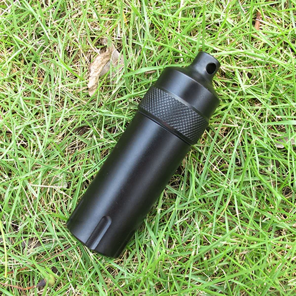 

Aluminum EDC Survival Capsule Seal Bottle Waterproof Pill/Match Case