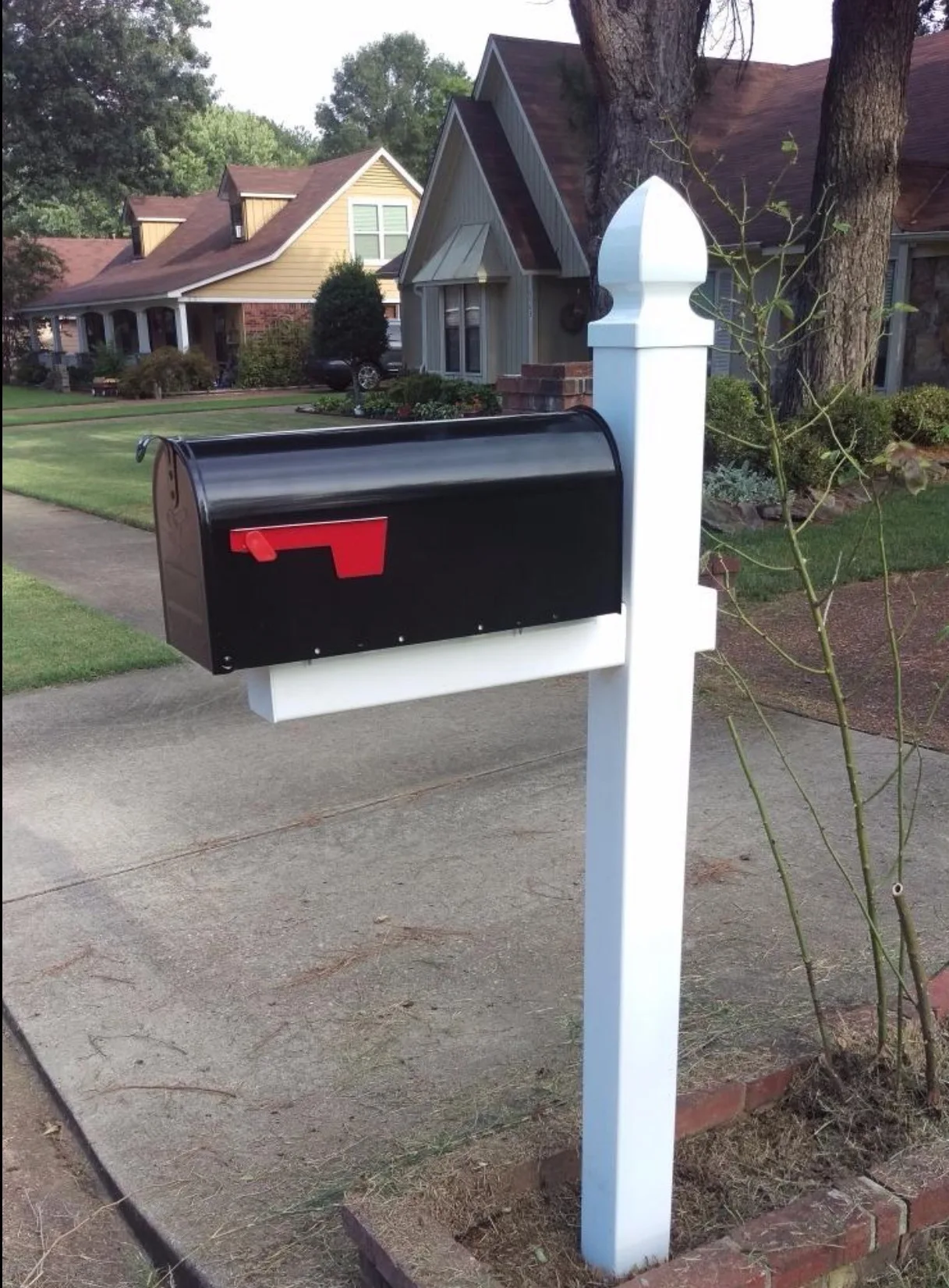 Gibraltar Mailboxes Whitley 4x4 Plastic White,Crossarm Mailbox Post