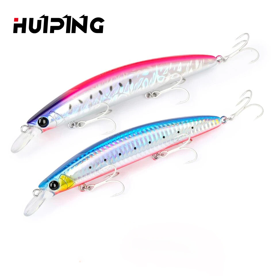 

HUIPING saltwater pesca 130mm 23g large plastic artificial bait molds hard floating minnow fishing lures, 9 colors