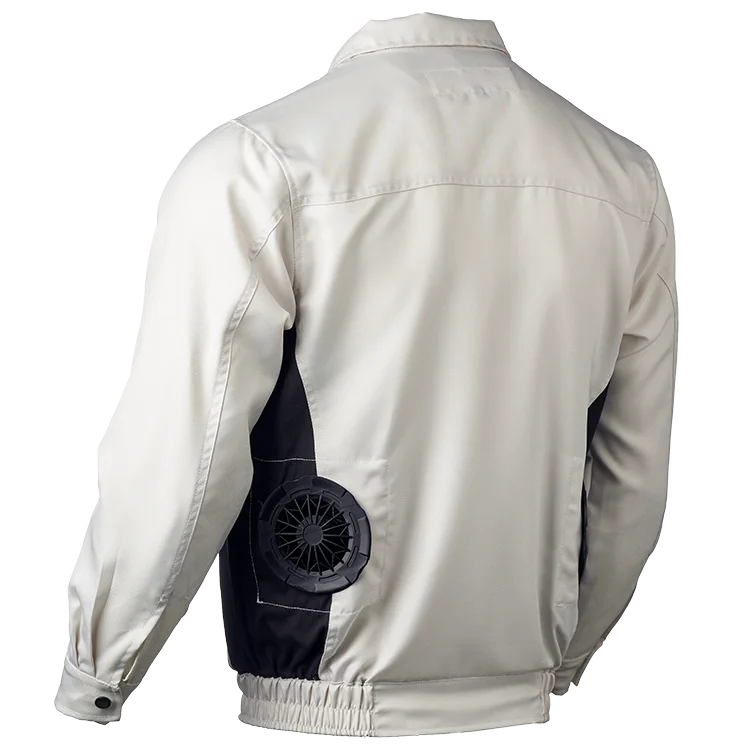 

Unique Neckline Design Fan Jacket System USB Air Cooling Fan Jacket 2 Fans At The Back