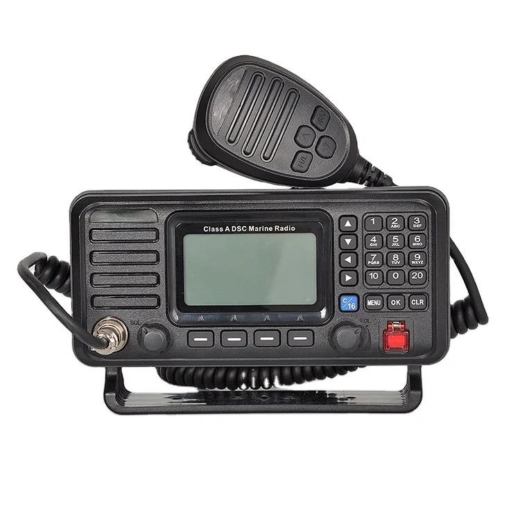 

Vhf Marine Radio Long Range Marine Vehicle Mounted Radio GPS IP67 DSC, Black