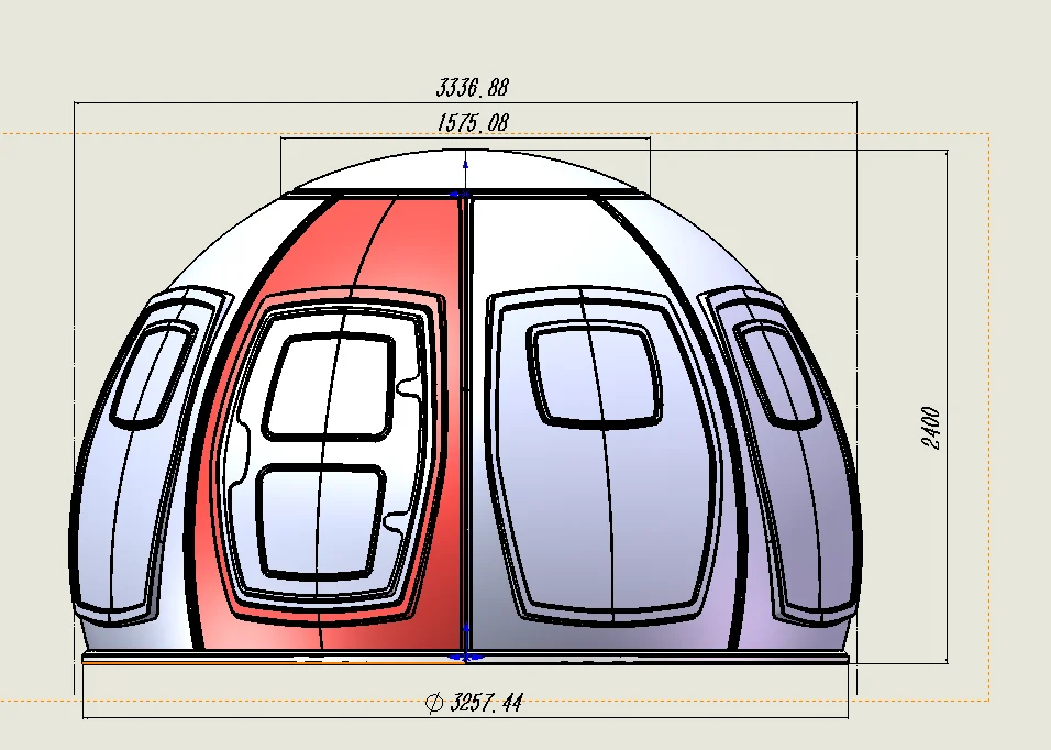 Eco Friendly & Luxury Dome Camping Cabin with mosquito nets for beach