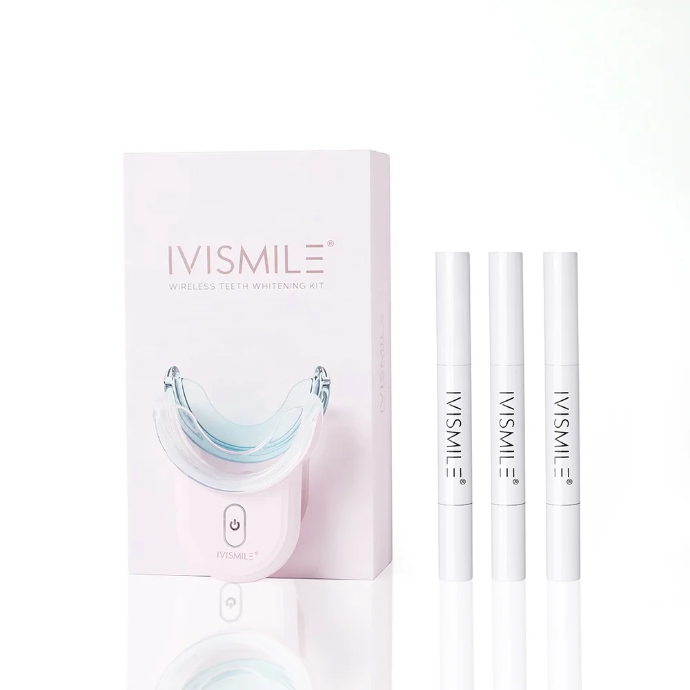 

IVISMILE Whitenning Teeth Kits Private Logo Recharheable Wireless Home Alibaba Teeth Whitening, Black white red