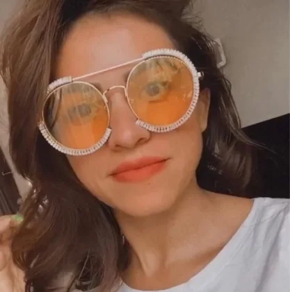 

Zircon oversized sunglasses 2020 luxury Round sun glasses women Clear lens Eyeglasses Shades For Women oculos feminino, Multi-colored