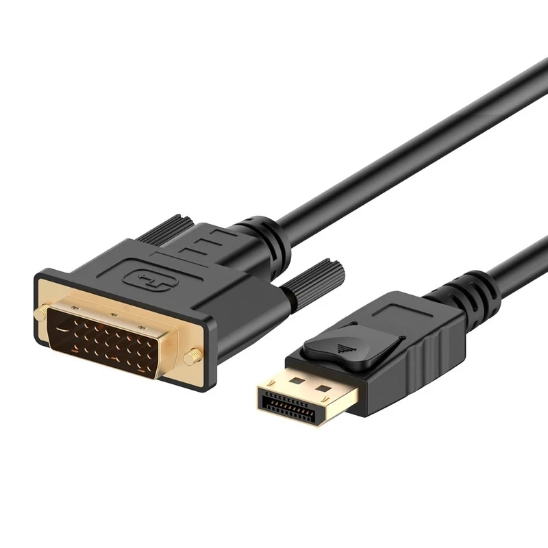 

wholesale supply OEM Gold plated Black Displayport / DP to DVI cable 1.8m 6ft Displayport male to DVI 24+1 male cable 1080p