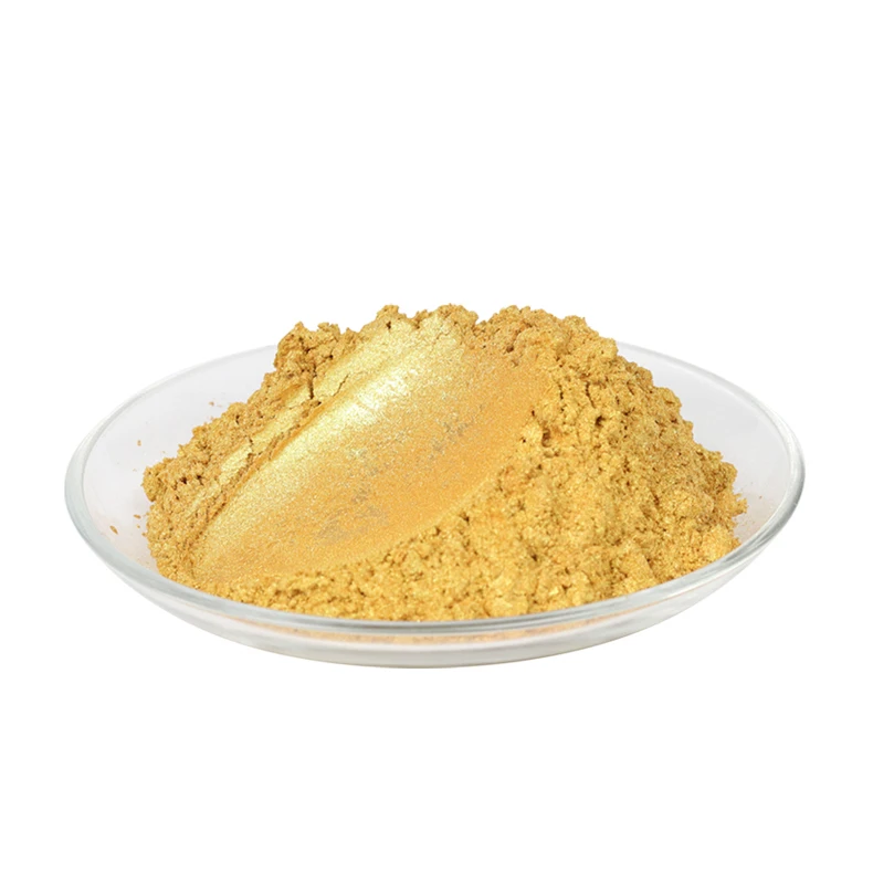 

Xiangcai Pure Gold Sparkle Appearance Pearlescent Pigment Crystal Gold Pearl Mica Powder Gold Mica Powder