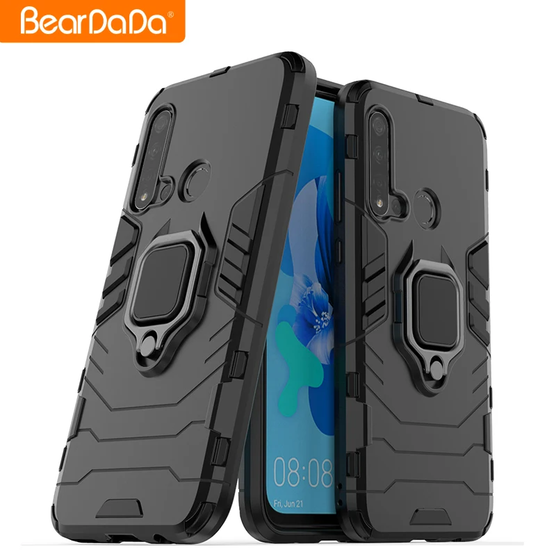 

Pc tpu case for Huawei P20 lite,Metal finger ring holder case for Huawei p20 lite