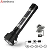 Solar Powered 3W LED Flashlight Safety Hammer rechargeable led torch light solar emergency flashlight with Power Bank Magnet