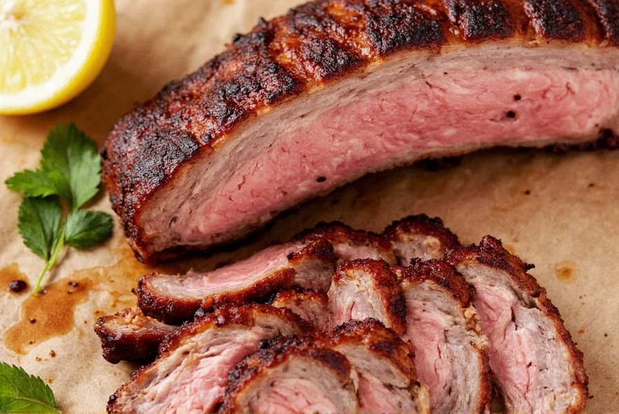 Flanken ribs resting on a cutting board