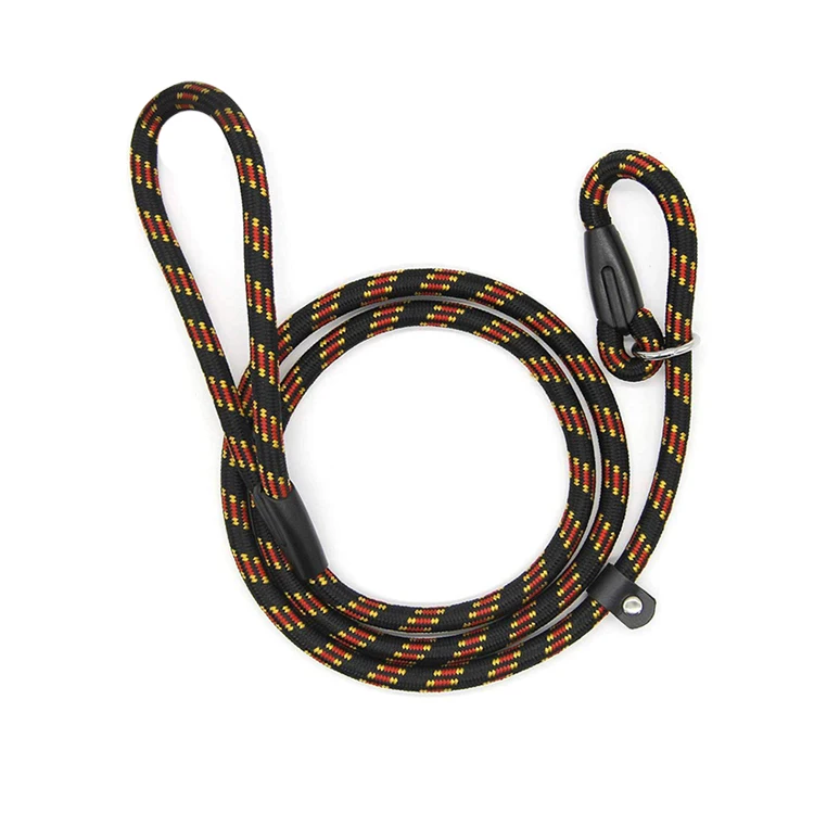 

Round Nylon Rope Dog Slip Training Lead,Pet Products Dog Training Leash With Lead Collar, All colors can be customed